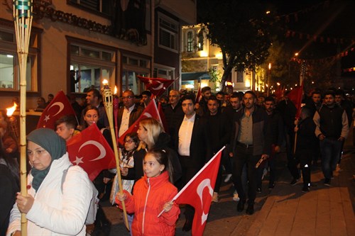 29 EKİM CUMHURİYET BAYRAMI FENER ALAYI VE CUMHURİYET YÜRÜYÜŞÜ YAPILDI